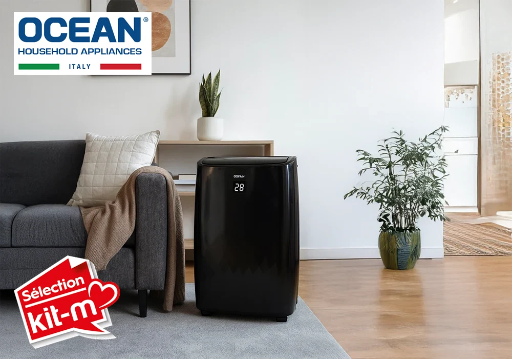 Climatiseur Mobile 3en1 12000 BTU Refroidissement, Déshumidification & Ventilation Ocean (OCACPF12BWFA)