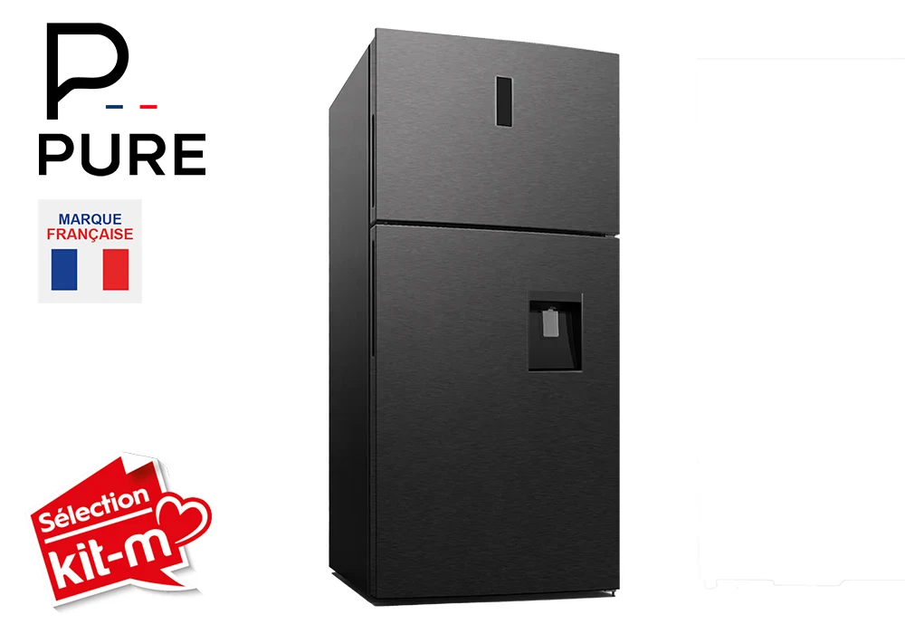 Réfrigérateur 2 Portes Dark Inox 483L PURE