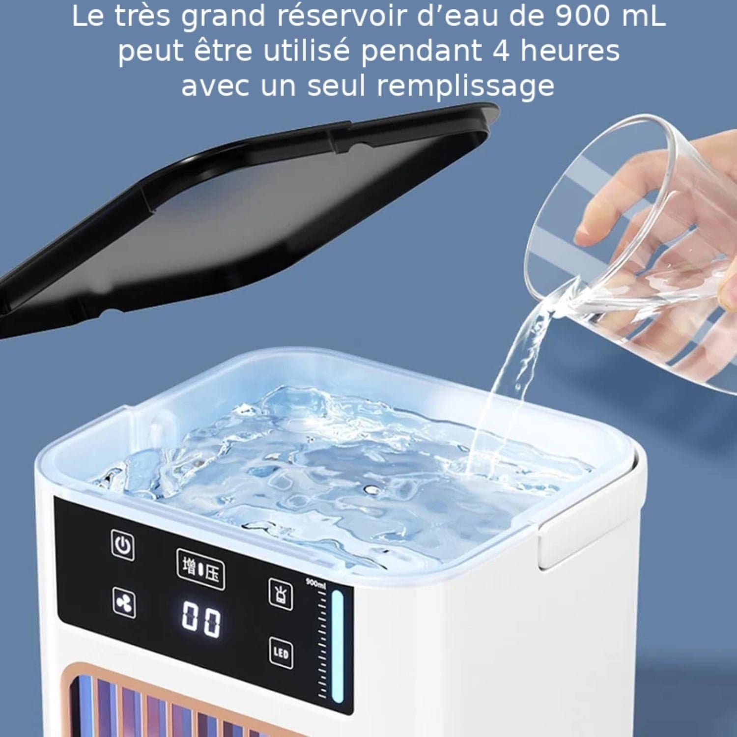 Rafraîchisseur d’Air USB Silencieux avec Brumisation – Ventilateur de Bureau Compact – Image 9