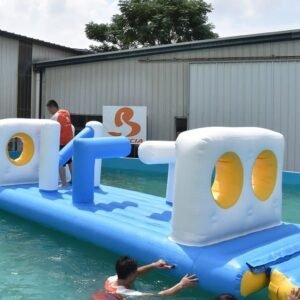 Parcours d’obstacles gonflable durable pour lac pour parcs aquatiques — 6m Obstacle 01
