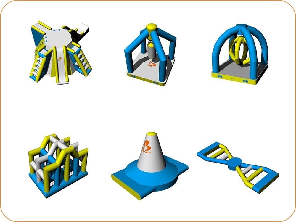 Flotteurs de parc aquatique commerciaux en stock pour aquaparc gonflable