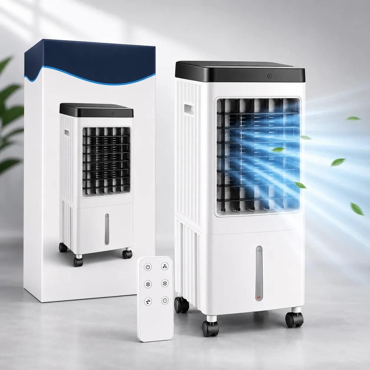 Climatiseur Mobile Sans Évacuation 10 L – Rafraîchisseur d’Air Silencieux avec Télécommande