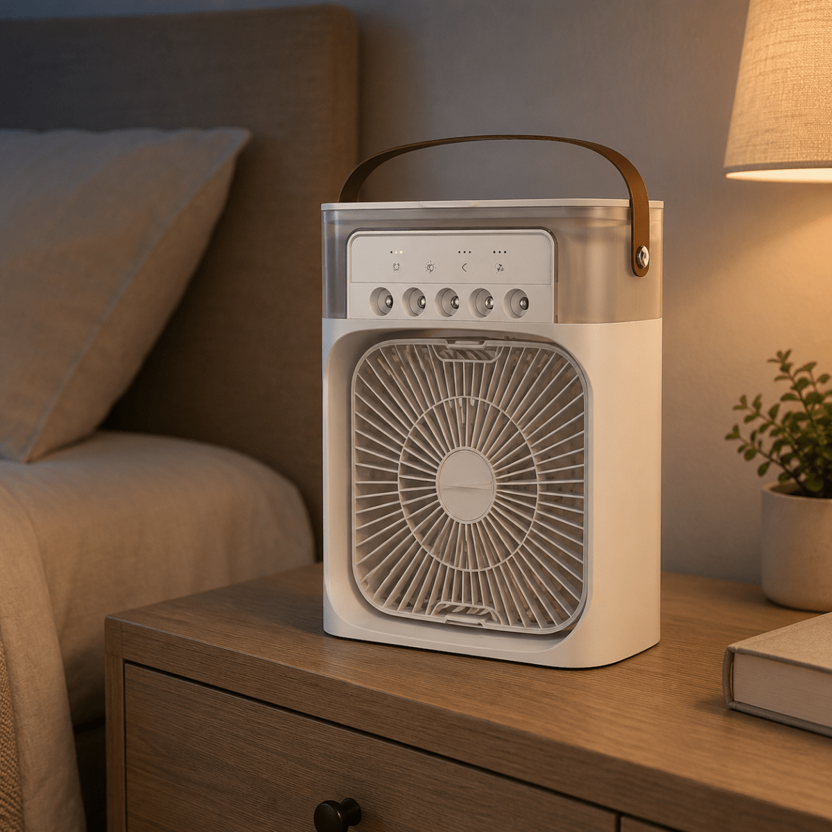 Ventilateur Rafraîchisseur USB – Humidificateur d’Air Portable Rechargeable