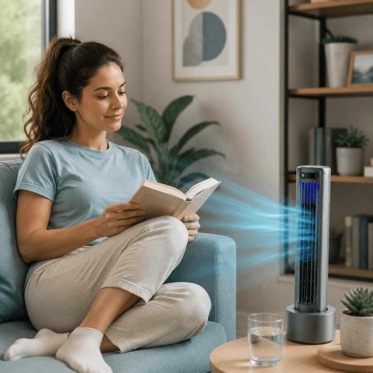 Ventilateur de Bureau Rechargeable Silencieux – Ventilateur Portable Compact 3 Vitesses – Image 8