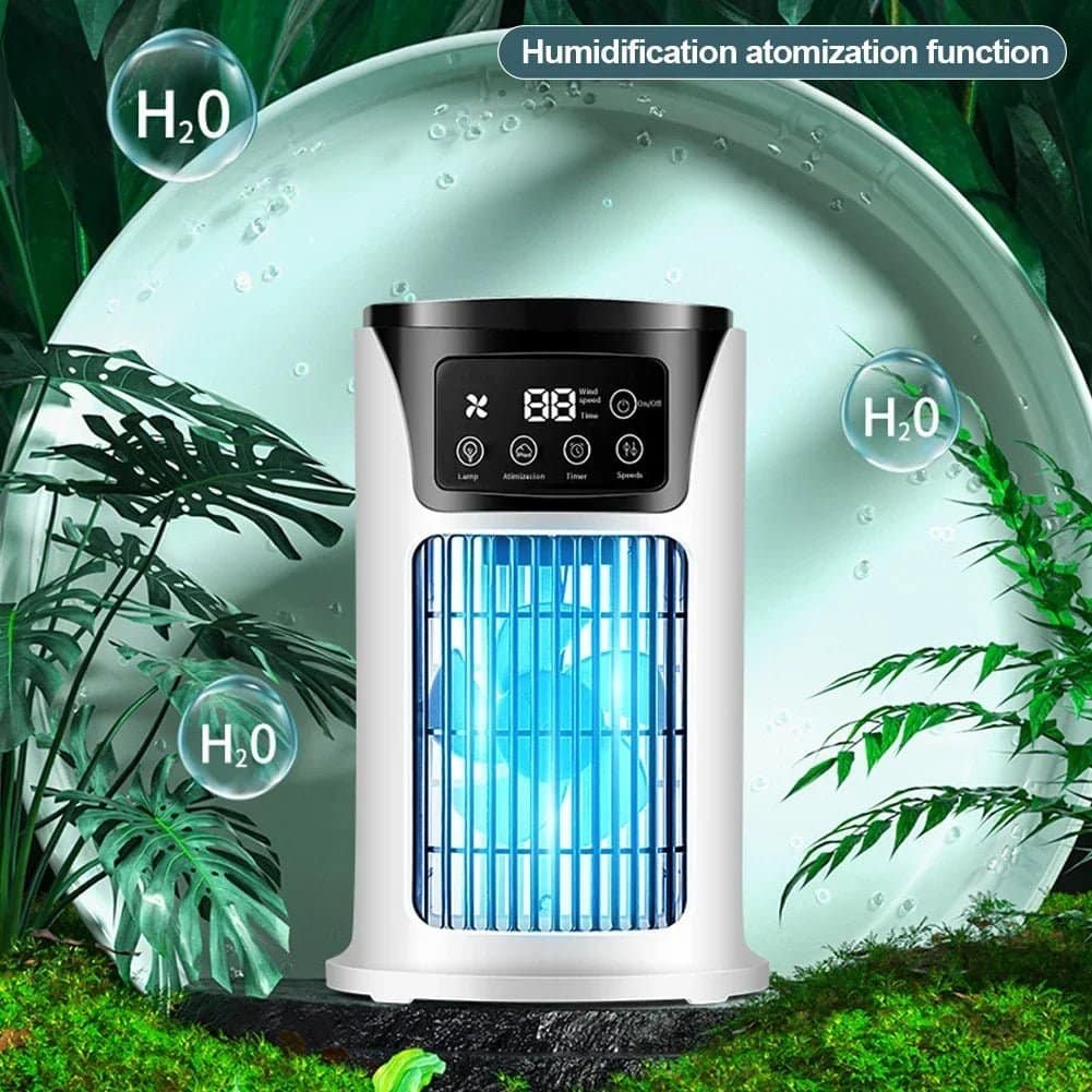Rafraîchisseur d’Air Portable USB 6 Vitesses – Ventilateur Brumisateur & Humidificateur avec Minuterie – Image 8