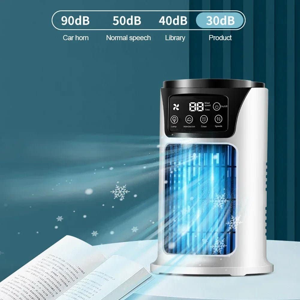 Rafraîchisseur d’Air Portable USB 6 Vitesses – Ventilateur Brumisateur & Humidificateur avec Minuterie – Image 9