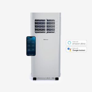Climatiseur portable 3-en-1 de 5000 BTU avec fonction de déshumidification – Application Wifi intelligente