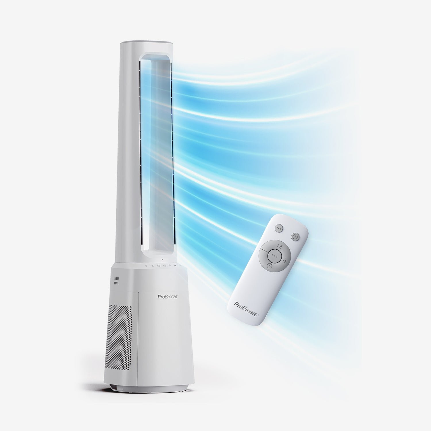 OmniAir Ventilateur colonne sans pales premium 41″ et purificateur d’air avec contrôle par application intelligente – Blanc – Image 4
