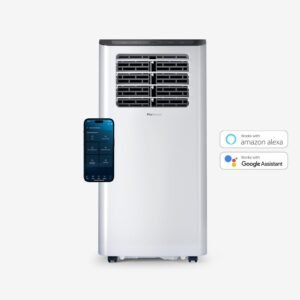 Climatiseur portable 3-en-1 de 14 000 BTU avec fonction de déshumidification – Application Wifi intelligente