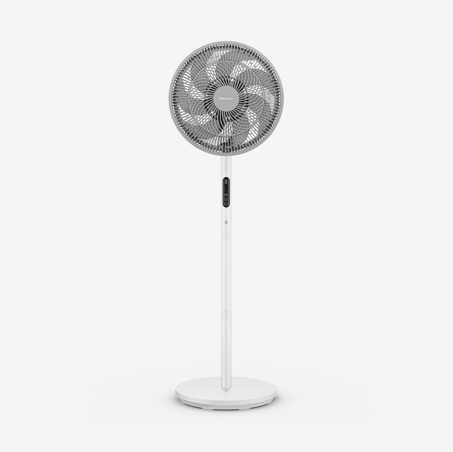 AirFlo™ Slim Ventilateur sur pied hybride 43″ – Circulateur d’air ultra-silencieux – Blanc/Gris