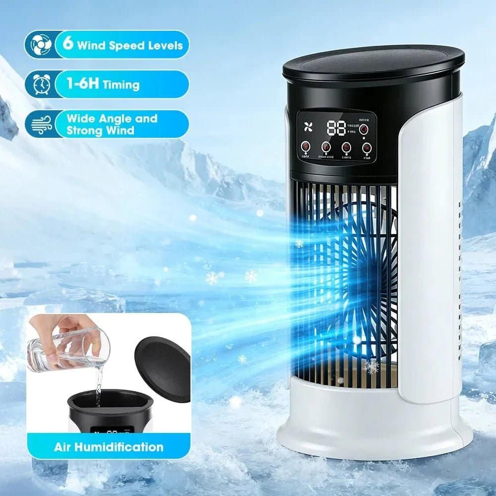Rafraîchisseur d’Air 3-en-1 6 Vitesses – Ventilateur Mobile avec Veilleuse LED – Image 3