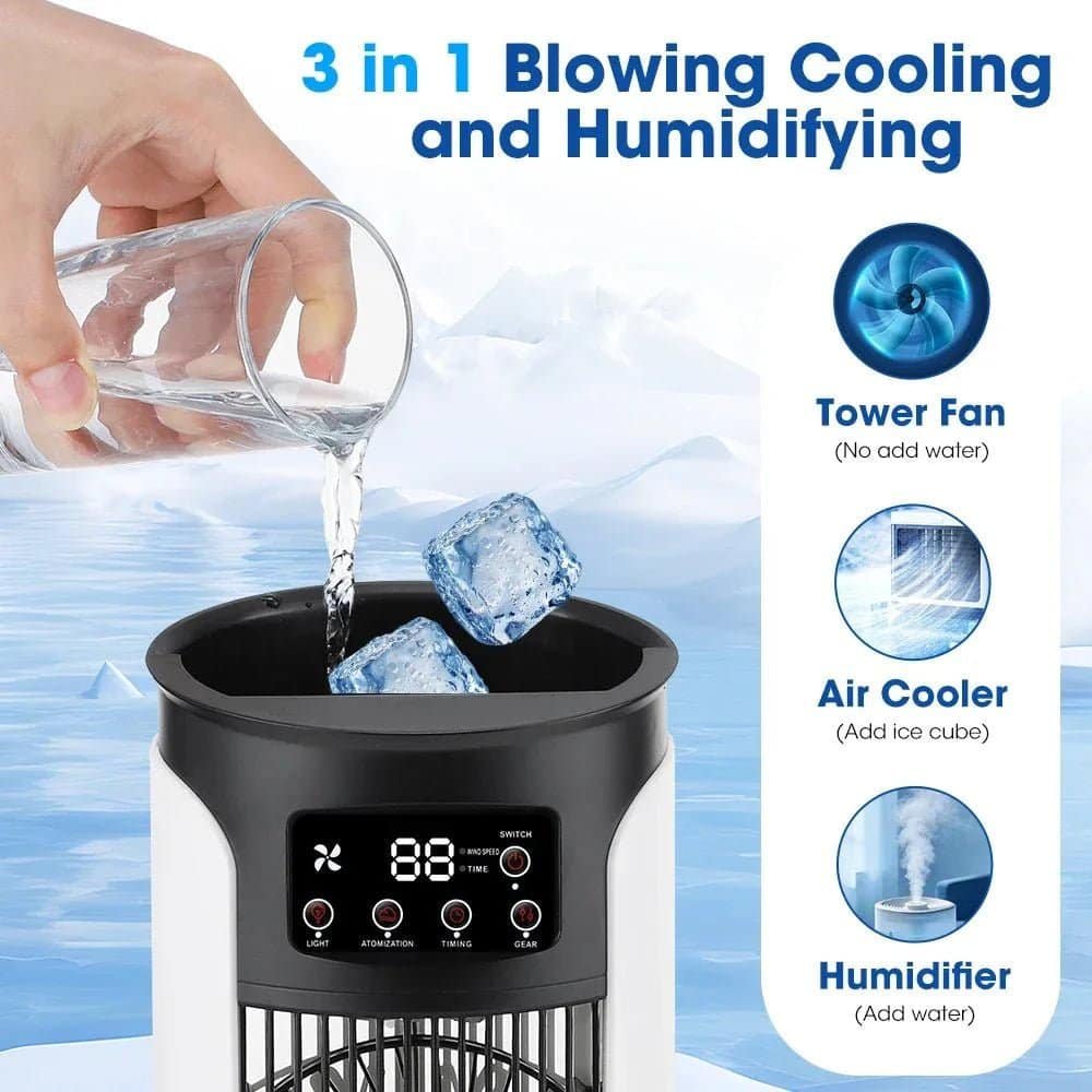 Rafraîchisseur d’Air 3-en-1 6 Vitesses – Ventilateur Mobile avec Veilleuse LED – Image 7