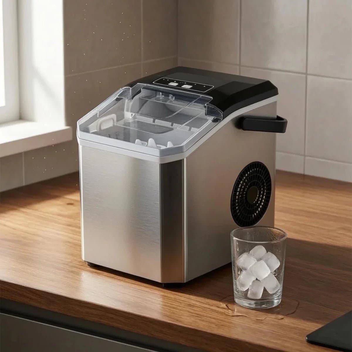 Machine à Glaçons Automatique Compacte – Glaçons Rapides avec Couvercle Transparent – Image 6