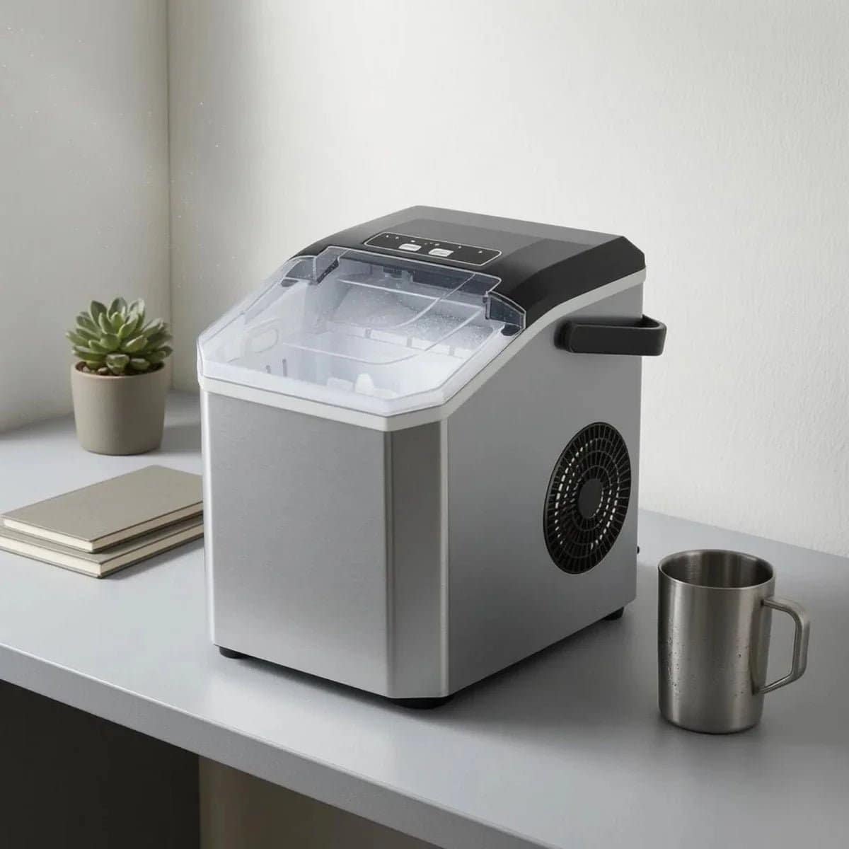 Machine à Glaçons Automatique Compacte – Glaçons Rapides avec Couvercle Transparent – Image 8