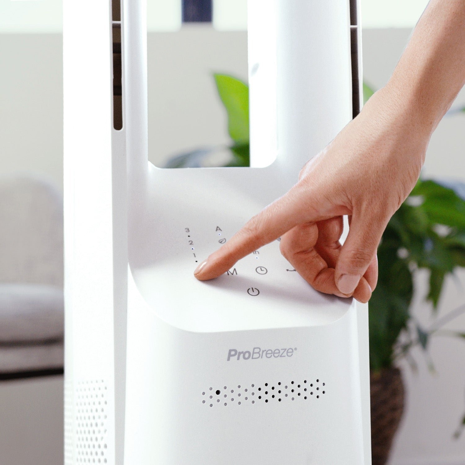 Ventilateur colonne sans pales 40″ avec contrôle par application intelligente – Blanc – Image 3