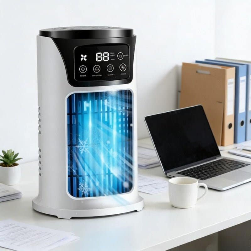 Rafraîchisseur d’Air Portable USB 6 Vitesses – Ventilateur Brumisateur & Humidificateur avec Minuterie