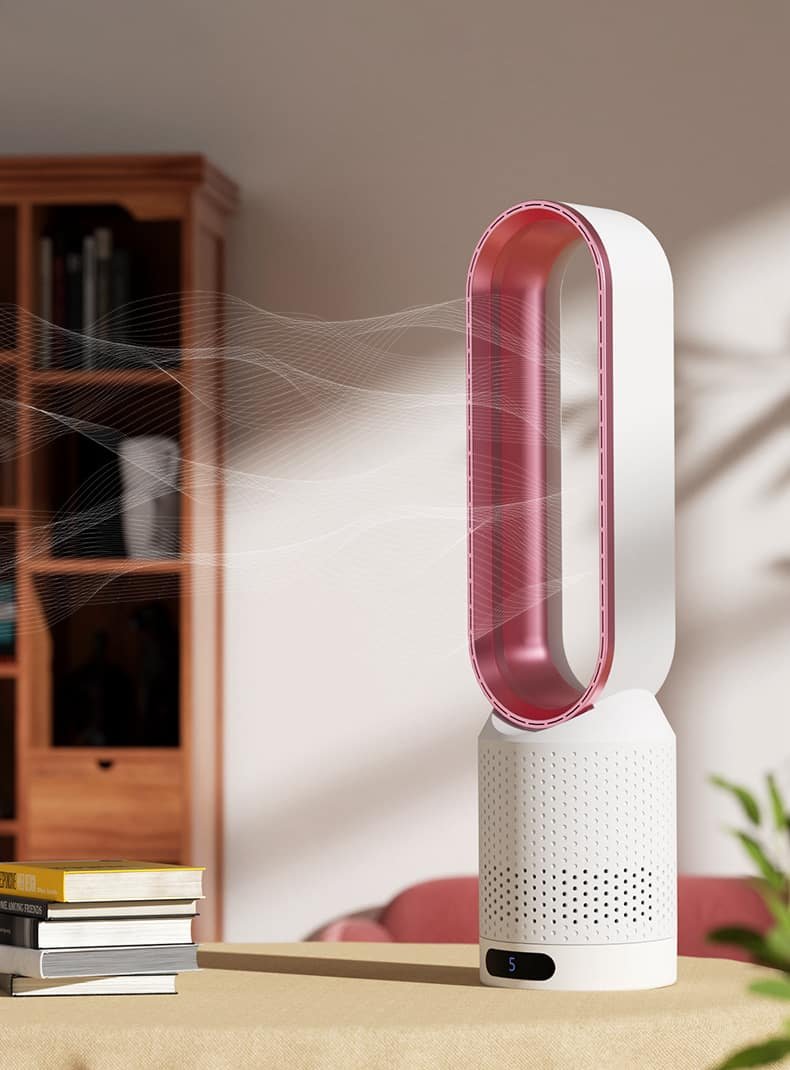 Rafraîchisseur d’Air 3-en-1 Sans Pales avec Purificateur