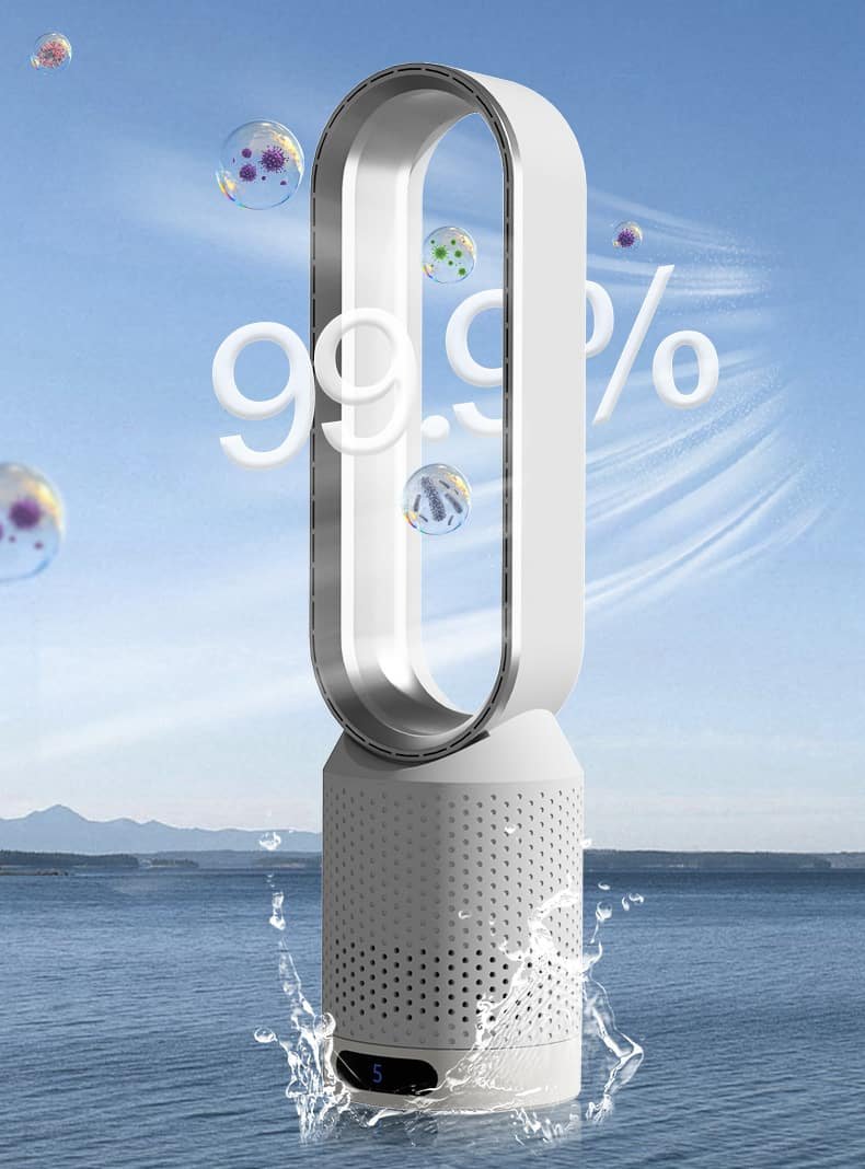 Rafraîchisseur d’Air 3-en-1 Sans Pales avec Purificateur – Image 11