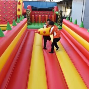 Course sur parcours d’obstacles gonflable Bouncia – Obstacle-5