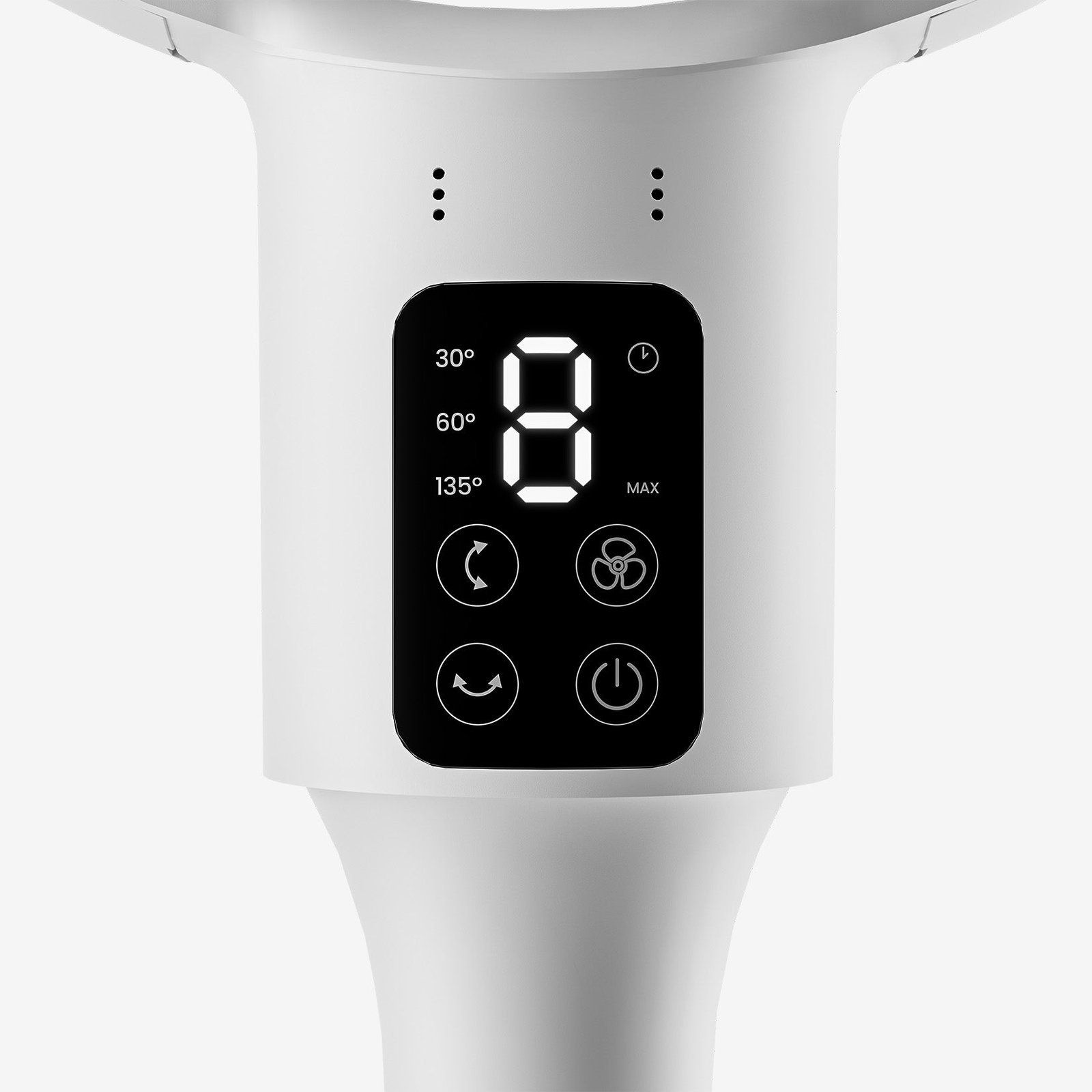 AirFlo Plus™ Ventilateur sur pied hybride intelligent 44″ – Circulateur d’air ultra-silencieux – Blanc/Gris – Image 6