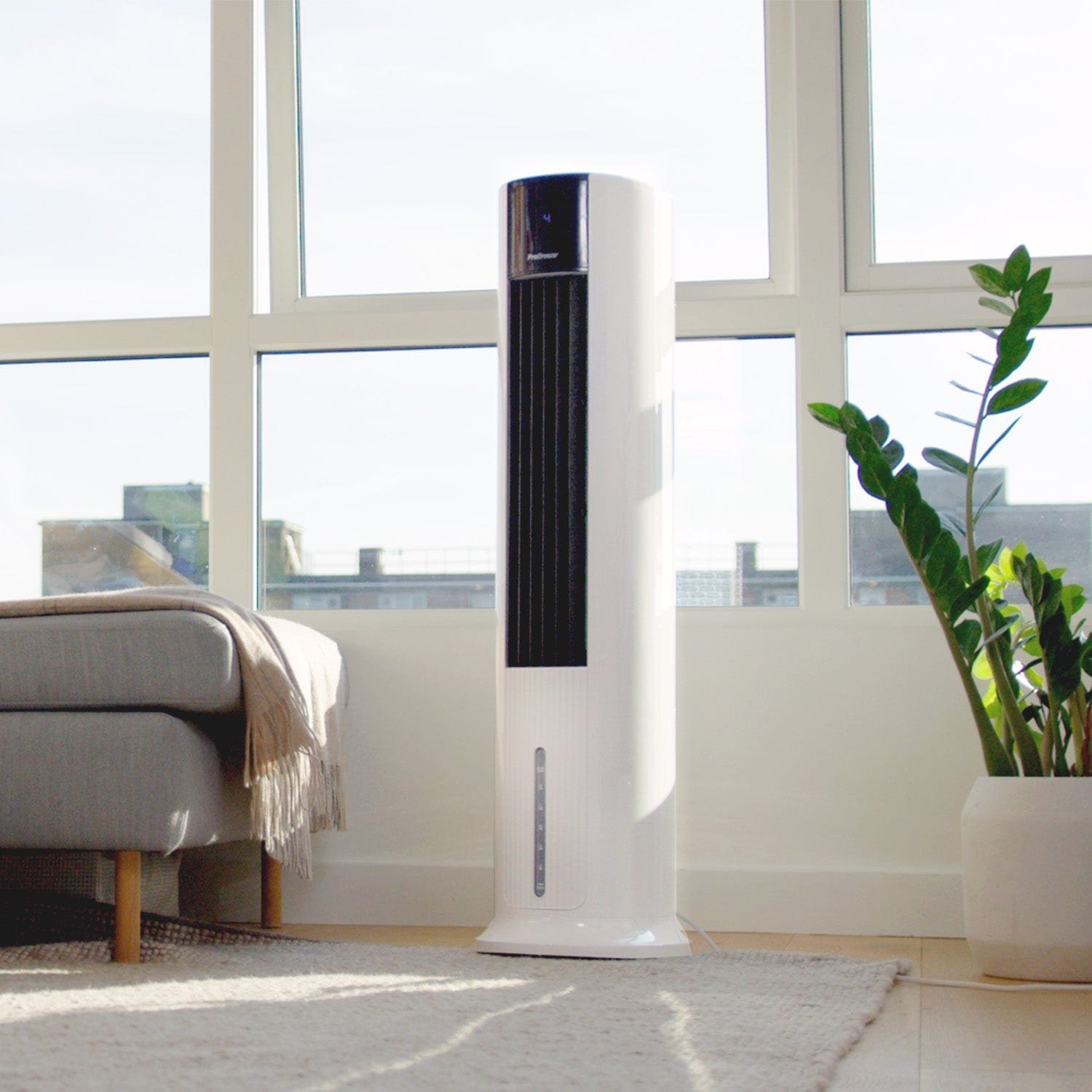 OmniAir Rafraîchisseur d’air évaporatif 7 L et ventilateur colonne portable avec modes d’humidification – Image 2
