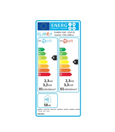 Climatiseur fixe KLIMEA 12HP ELEC inverter 3,1 kW + 1,8 kW – Image 4