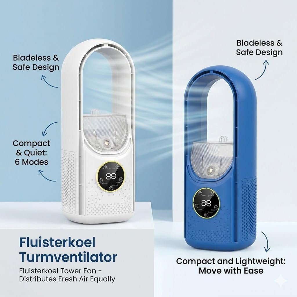 Ventilateur Tour Sans Pales Silencieux pour Bureau – Image 11