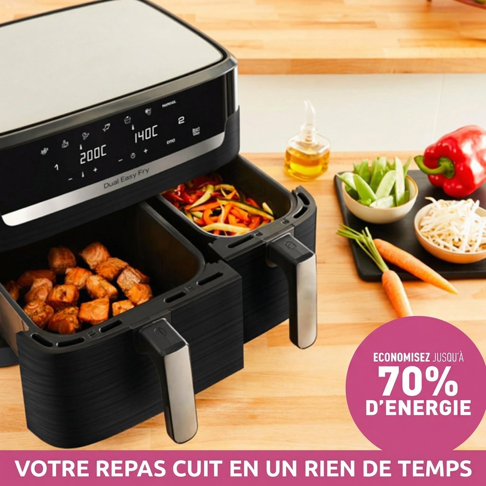 Air Fryer Double Zone 8,3 L – Friteuse Sans Huile – Image 6