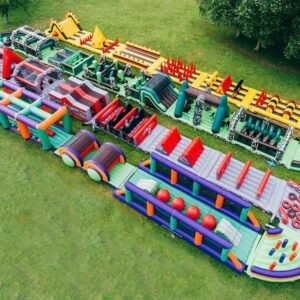 Parcours d’obstacles gonflable 5 km durable Bouncia à vendre – 303 m (994 ft) de long