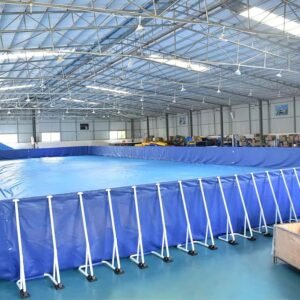 Grande piscine à structure métallique 48?20 m pour parcs aquatiques gonflables