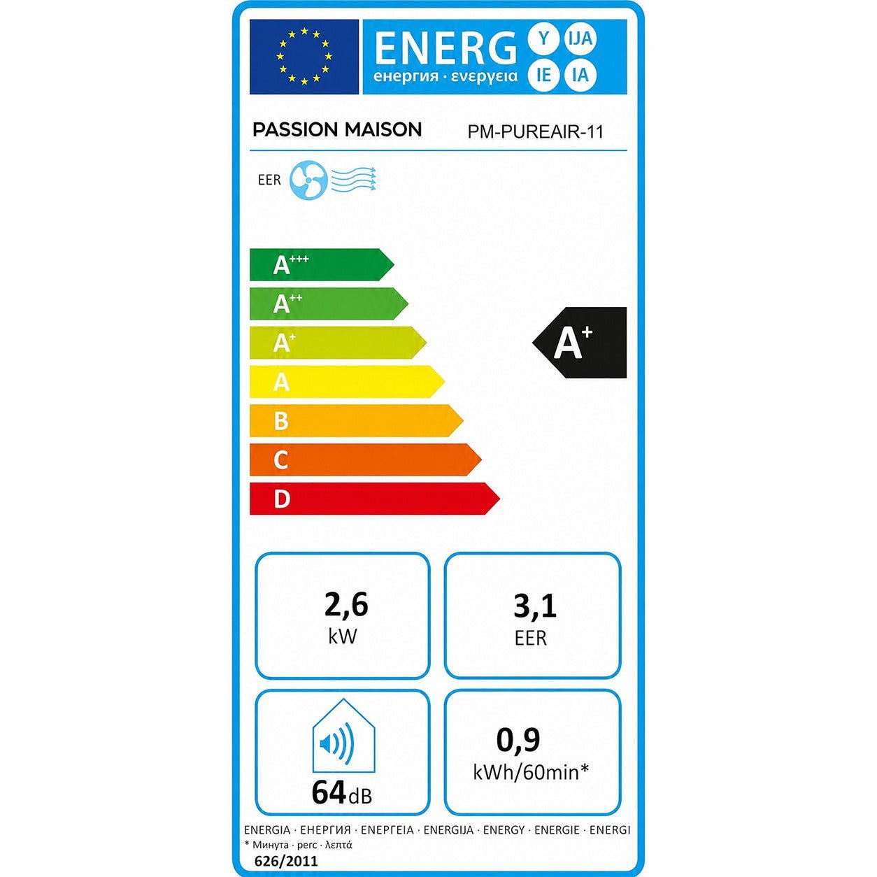 Climatiseur Mobile 11000 BTU Passion Maison PureAir 11 – Filtre Antibactérien & A+ – Image 6