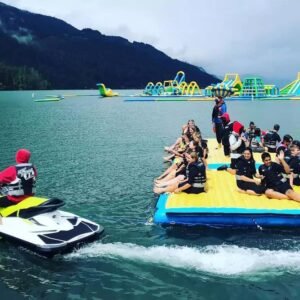 Plateforme aquatique gonflable – structure à poutres en I antidérapante, personnalisable