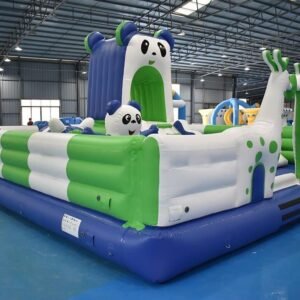 Château de parc aquatique gonflable pour enfants avec toboggans – Fun City 02