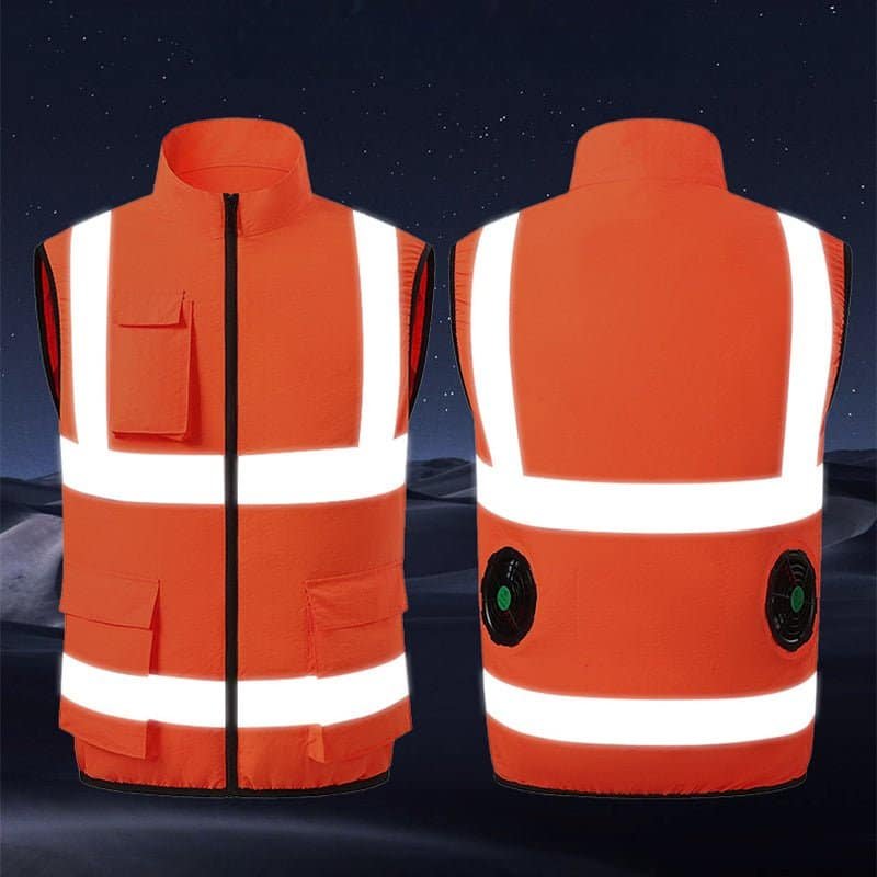 Gilet Rafraîchissant avec Ventilateurs et Bandes Réfléchissantes – Image 5