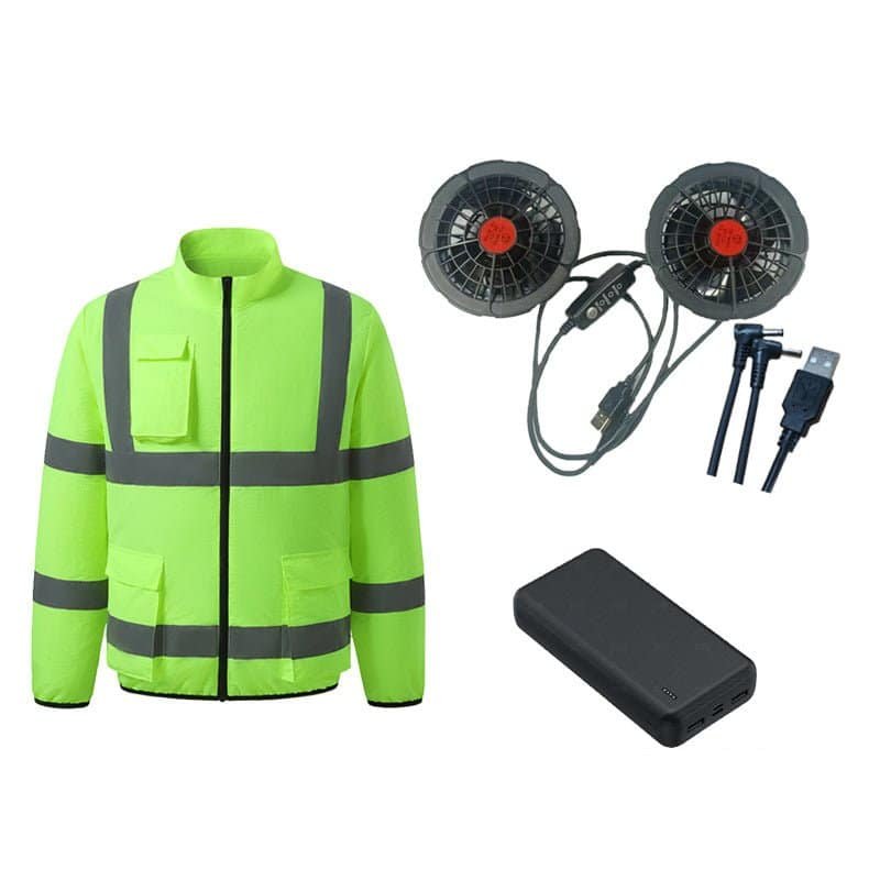 Gilet Rafraîchissant avec Ventilateurs et Bandes Réfléchissantes – Image 4