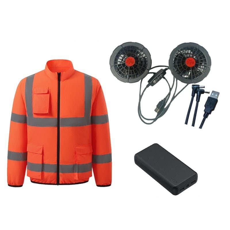 Gilet Rafraîchissant avec Ventilateurs et Bandes Réfléchissantes – Image 2