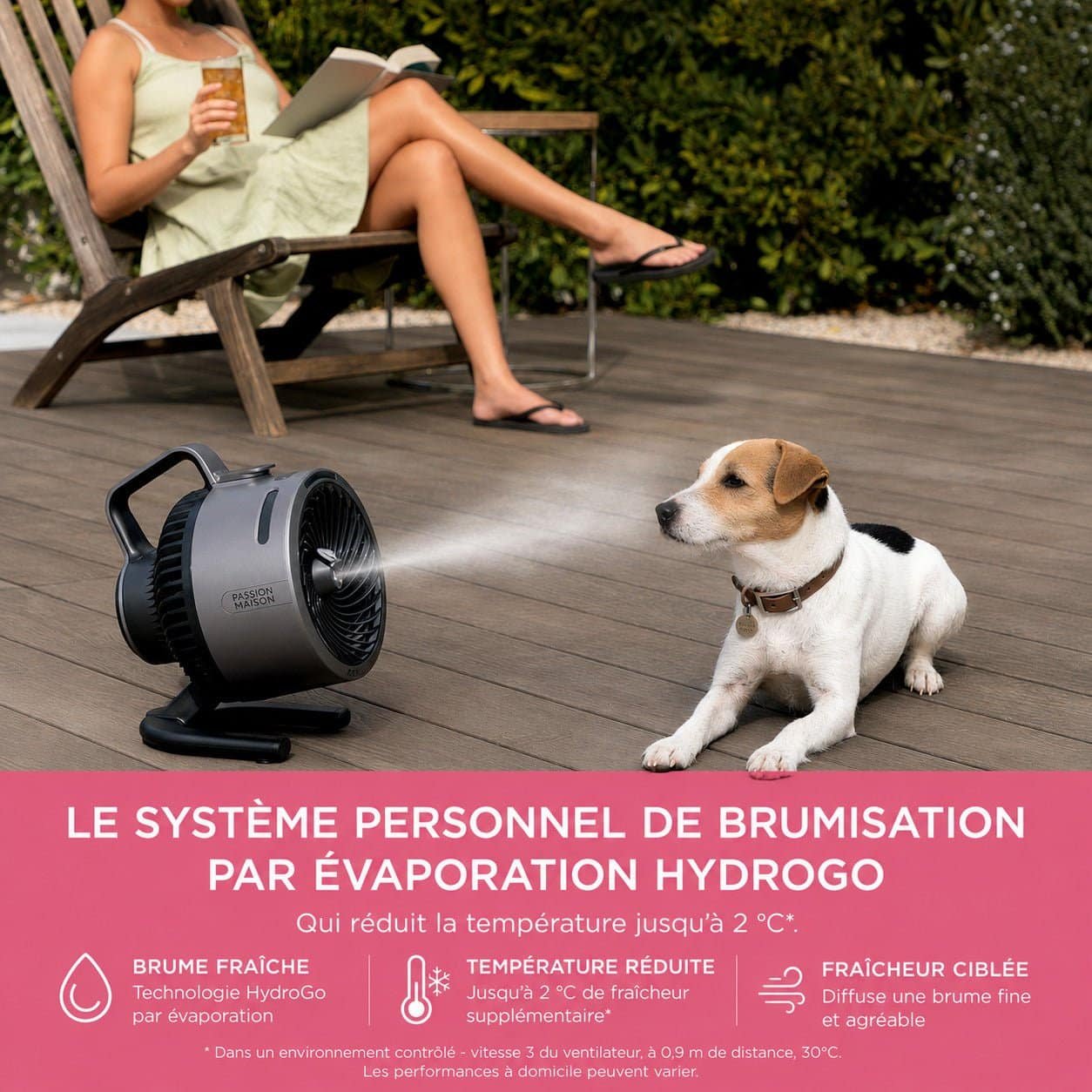 Ventilateur Brumisateur Sans Fil Passion Maison Oasis – Portable, Rechargeable & Jusqu’à 12 h d’autonomie – Image 5