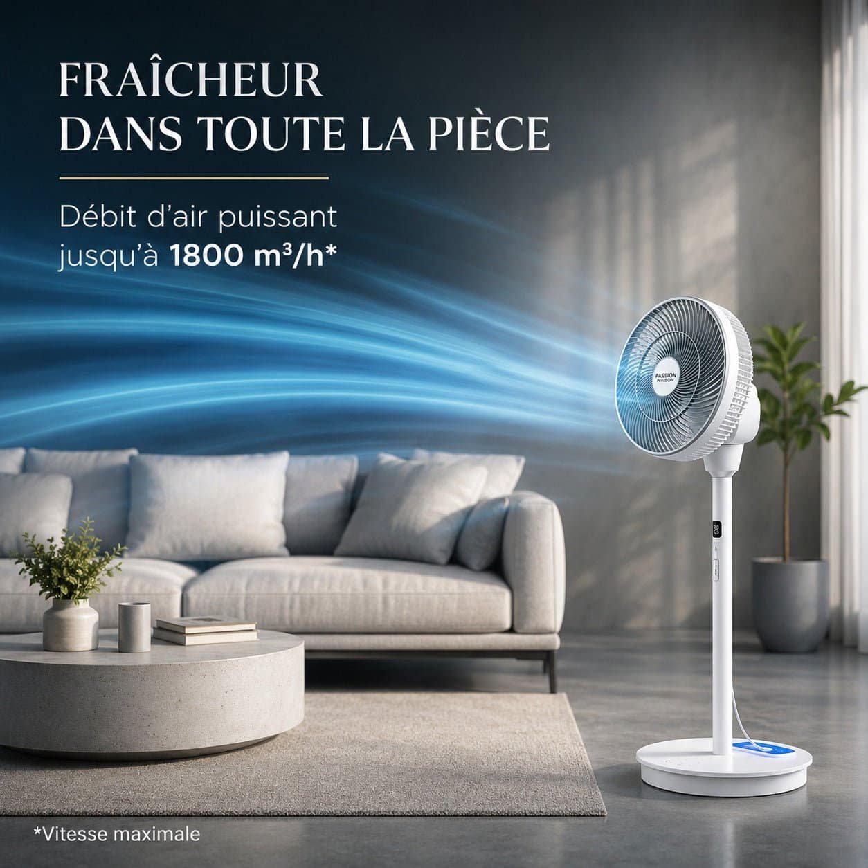 Ventilateur Nomade Passion Maison Zephyr – Ultra Silencieux, Sans Fil & Jusqu’à 30 h d’autonomie – Image 3