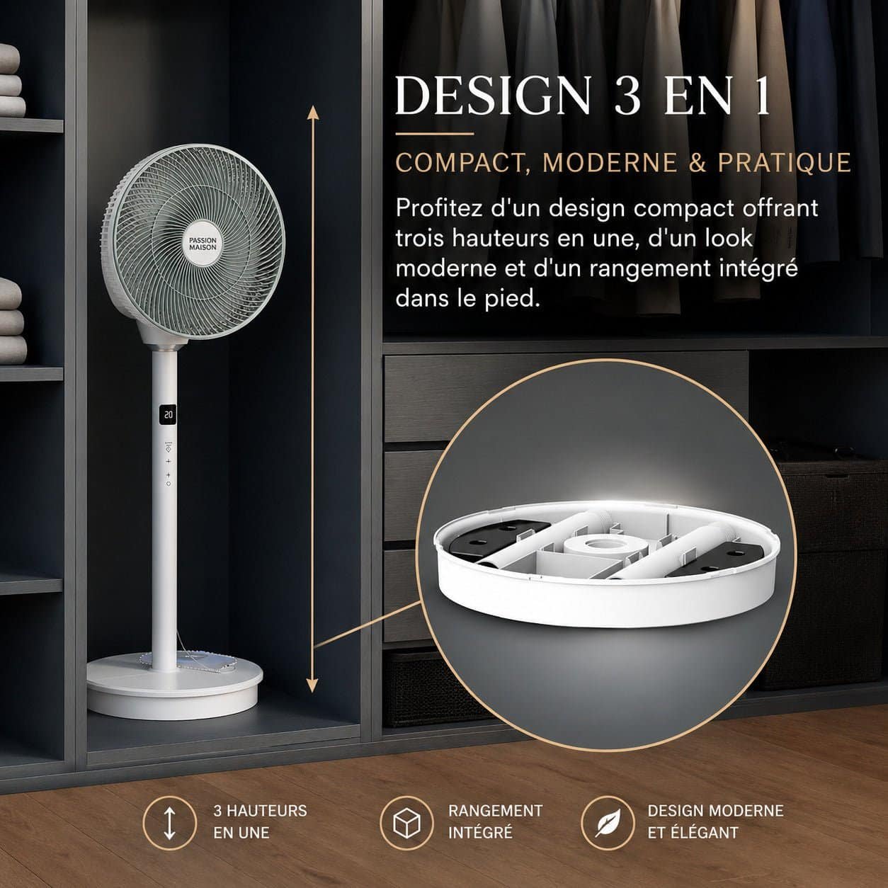 Ventilateur Nomade Passion Maison Zephyr – Ultra Silencieux, Sans Fil & Jusqu’à 30 h d’autonomie – Image 7