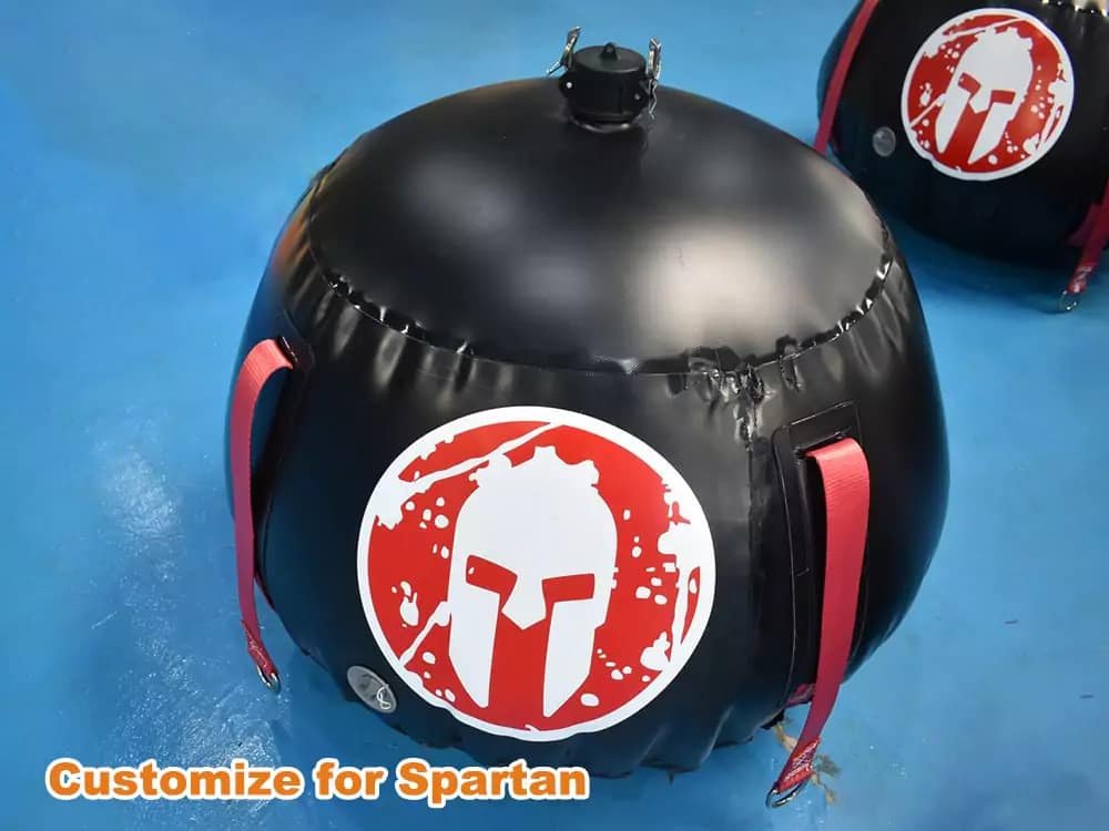 Barrière gonflable remplie d’eau personnalisée haut de gamme pour défis Spartan – conçue pour les courses d’endurance